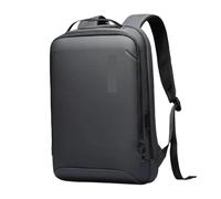 Zymjzbetic Zaino sottile for laptop da uomo minimalista lavoro con cerniera resistente ai graffi USB per College Business(Darker Gray)