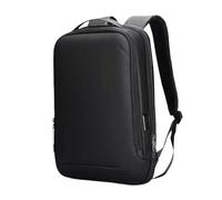 Zymjzbetic Zaino sottile for laptop da uomo minimalista lavoro con cerniera resistente ai graffi USB per College Business(Elegant Black)