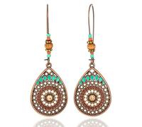 Zymoplas 1 paio di orecchini colorati alla moda in stile boemo vintage orecchino ad anello da donna accessori orecchino per San Per Valentino