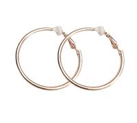Zymoplas 1 paio di orecchini da ragazza orecchini a cerchio grandi da donna vintage portatili con foro per le orecchie decorazione da donna vuota per feste di lavoro, 2.5 cm senza foro