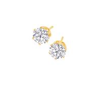 Zymoplas 1 paio di orecchini eleganti e chic Eardrop cuore fai da te impermeabile in rilievo rotondo orecchini a bottone gioielli da donna regalo palla di nozze, Oro 6mm