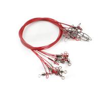 Zymoplas 10 pezzi/set Filo da pesca anti- in acciaio al carbonio Filo da pesca portatile Cavo professionale con scatto d'acqua Per dolce all'aperto, Rosso
