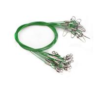Zymoplas 10 pezzi/set Filo da pesca anti- in acciaio al carbonio Filo da pesca portatile Cavo professionale con scatto d'acqua Per dolce all'aperto, Verde