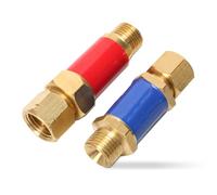 Zymoplas 2 pezzi valvola di ritegno scaricatore di ritorno fiamma portatile in ottone adattatore per per saldatura accessori per saldatori parti ricambio