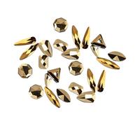 Zymoplas 50 pezzi di cristallo di vetro a forma specifica Set punte 3D brillanti Decorazione di strass per nail art per la realizzazione di biglietti da sposa, Oro