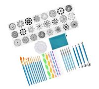 Zymoplas 53 Pz/set Fiore Che Punteggia Mestiere Redazione Pittura Pennello Stencil Penna Rocce Professionali Forniture Per Modellazione Fai Da Te