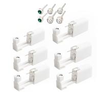 Zymoplas 6 Pezzi Ear Stud Piercing Strumento Sicurezza Professionale Acciaio Self Piercer Dispositivo Trafitto Orecchini Raccordi Orecchie Strumenti Foro