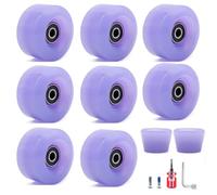 Zymoplas 8 pezzi di accessori per skateboard universali per skateboard in linea ricambi sostituiscono raccordi ruote per pattini a rotelle, Viola