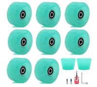 Zymoplas 8 pezzi di accessori per skateboard universali per skateboard in linea ricambi sostituiscono raccordi ruote per pattini a rotelle, Verde