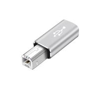 Zymoplas Adattatore USB di tipo C Apparecchiatura di adattamento universale Laptop Desktop Stabile Convertitore da femmina a maschio Strumento trasferimento dati, Testa dritta/Grigio