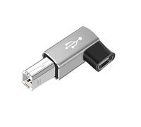 Zymoplas Adattatore USB di tipo C Apparecchiatura di adattamento universale Laptop Desktop Stabile Convertitore da femmina a maschio Strumento trasferimento dati, Testa a gomito/Grigio