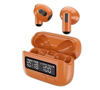 Zymoplas Auricolari Bluetooth 3 per con riduzione avanzata del rumore ABS portatili per Bluetooth Cuffie 5.3 retrò, arancia