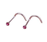 Zymoplas Borchie per il naso Accessorio per la decorazione di moda Ornamento per il corpo Squisito regalo per gioielli da piercing in acciaio inossidabile per ragazza alla moda, Rosso purpureo