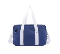 Zymoplas Borsa a mano con tasca esterna per gli oggetti essenziali Borsa a tracolla in tessuto Oxford con croce diagonale in tessuto Oxford, colore blu e bianco