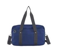 Zymoplas Borsa a mano con tasca esterna per gli oggetti essenziali Borsa a tracolla in tessuto Oxford con croce diagonale in tessuto Oxford, Blu Grigio