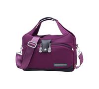 Zymoplas Borsa a tracolla ad capacità Trasporta tutti gli elementi essenziali con facilità Borsa a tracolla robusta e durevole Borsa a mano da donna, viola, 29 * 19 * 9 * 12
