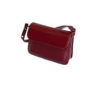 Zymoplas Borsa alla moda con tracolla regolabile e borsa a tracolla spaziosa ed elegante sotto le ascelle. Borsa a tracolla in vernice retrò, Rosso