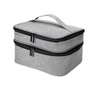 Zymoplas Borsa organizer per smalti, facile da trasportare, pratica e comoda per gli appassionati di unghie. Borse porta smalti in poliestere, Grigio chiaro