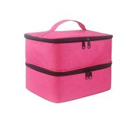 Zymoplas Borsa per il trasporto dello smalto comoda ed elegante con custodia per smalto in poliestere resistente e facile da riporre Facile, rosa rossa
