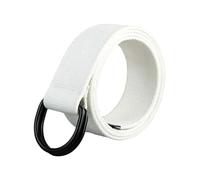 Zymoplas Cintura in tessuto: fibbia automatica comoda e veloce Cintura per pantaloni traspirante ed elegante Cintura con fibbia in tela, bianco 110 cm