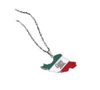 Zymoplas Collana alla moda con ciondolo in acciaio inossidabile per un look chic Collane con ciondolo con bandiera della mappa dell'Iran. Accattivante minimalista, colore acciaio