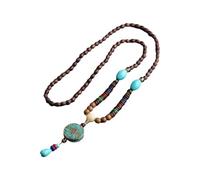 Zymoplas Collana con ciondolo con perline etniche vintage Collane etniche vintage e facili da abbinare, collane con perline unisex personalizzate, Come mostrato 4