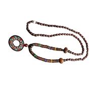 Zymoplas Collana con ciondolo con perline etniche vintage Collane etniche vintage e facili da abbinare, collane con perline unisex personalizzate, Come mostrato 3