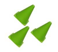 Zymoplas Coni da Allenamento per Pallacanestro da Calcio ad visibilità 3 Pezzi/Set - Coni stradali in PE per la Sicurezza Stradale e autostradale di Facile Installazione, Verde, 23 Centimetri