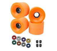 Zymoplas Cuscinetti per ruote da skateboard Kit di rondelle per longboard Parti di ricambio per tavole da deriva da strada Forniture per la riparazione di sport all'aria aperta, Arancia