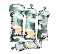 Zymoplas Elegante set di 4 copritesta per mazze da golf, in legno, numero 1, 3, 5, 7, colore: verde
