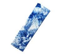 Zymoplas Fasce per capelli Tie-dye Sport Stampa floreale Ampia fascia per il sudore Morbidezza antiscivolo Accessori per capelli Fascia per lo yoga, blu zaffiro