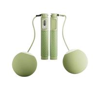 Zymoplas Forniture per la perdita di peso Corda per saltare con palla silenziosa con impugnatura resistente all'usura Forniture per corda per saltare per senza fili in ABS, Palla verde di Qingti