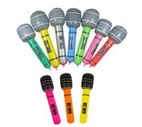 Zymoplas Giocattoli gonfiabili per microfono indispensabili per feste da 10 pezzi per cantare e parlare. Palloncini con microfono gonfiabile in PVC divertente