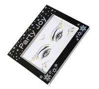 Zymoplas Gioielli per gli occhi Adesivi con strass Perline Cristallo Senza colla Glitter Trucco per il viso Gioielli Decorazioni fai da te per le donne Matrimonio, HF-106 giallo