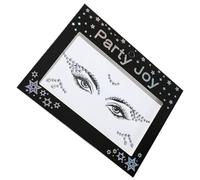 Zymoplas Gioielli per gli occhi Adesivi con strass Perline Cristallo Senza colla Glitter Trucco per il viso Gioielli Decorazioni fai da te per le donne Matrimonio, HF-106 ABcolore