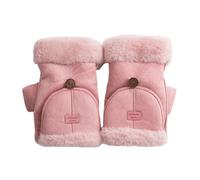 Zymoplas Guanti comodi per colori finti Flip Soggiorno caldo con guanti alla moda Per Carhartt convertibili Flip Cold Cold Weather, Pelle rosa