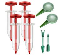 Zymoplas Kit di strumenti per la semina innovativo per un giardinaggio efficiente Strumenti per la semina manuale da giardino Mini per in ABS Set di per, digitare+4