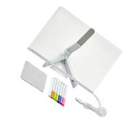 Zymoplas Lavagna per appunti a led con colori Display multifunzionale creativo La moda illumina la bacheca in acrilico Tavolo da disegno a led, 15 * 15 cm