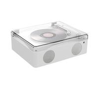 Zymoplas Lettore CD portatile retrò facile da controllare suono ad fedeltà ABS con batteria Lettori CD per la casa Lettore portatile, bianco