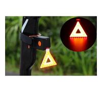 Zymoplas Luce Posteriore per Bici Ricaricabile Tramite USB 5 modalità di Illuminazione per Sicurezza e Potenza Fanale Posteriore per Bici Fanale per per PC, Triangolo