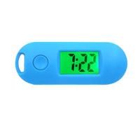 Zymoplas Mini orologio elettronico digitale, funzione luminosa e regali pratici e compatti, orologio da tasca elettronico digitale, foro per appendere, blu