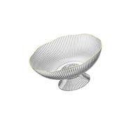 Zymoplas Moderna ciotola per cesto di frutta da bancone adatta per esporre frutta e pane, Bianco, 25x12x11.5 cm