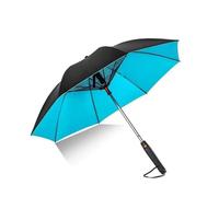 Zymoplas Ombrellone portatile con protezione solare per giornate calde, con batteria, con ventilatore e ombrellone in vinile Mister, Blu cielo