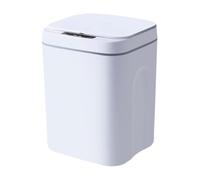 Zymoplas Pattumiera automatica: pratica ed efficiente per la gestione dei rifiuti in plastica con batteria antibatterica a luce blu, Bianco tre modalità 14L