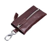 Zymoplas Portafoglio in pelle Chiavi Portaoggetti Borsa da viaggio Spiaggia Scuola Portachiavi Moda Morbida moneta Ricevuta Tasca Regali Donna Uomo, Caffè