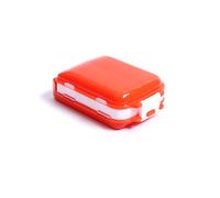 Zymoplas Portapillole Contenitore per pillole Pieghevole Multi griglie Organizer per tablet Divisorio per custodia da viaggio antipolvere Dispenser da campeggio, arancia