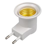 Zymoplas Presa LED Adattatore per luce da corridoio Portalampada in plastica E27 con interruttore on/off Hotel Appartamento Articoli per la casa Spina europea