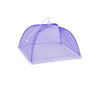 Zymoplas Protezione pieghevole per cibo, pasto, mosca, insetto, piatto, rete in cotone, barbecue, utensili da cucina per soggiorno, ristorante, Porpora