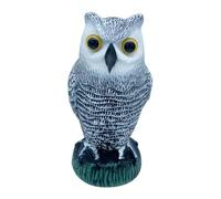 Zymoplas Realistico uccello spaventapasseri decorativo cornuto ornamenti per ufficio La trama della decorazione del giardino è una statua in ABS chiara e realistica, Orecchie rotonde