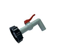 Zymoplas Rubinetti per beccuccio in plastica per contenitori IBC Rubinetti per da Giardino per Domestico Accessori per Botti di Montaggio, 90° 25mm